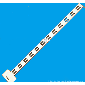 white hang strip with 12 hooks